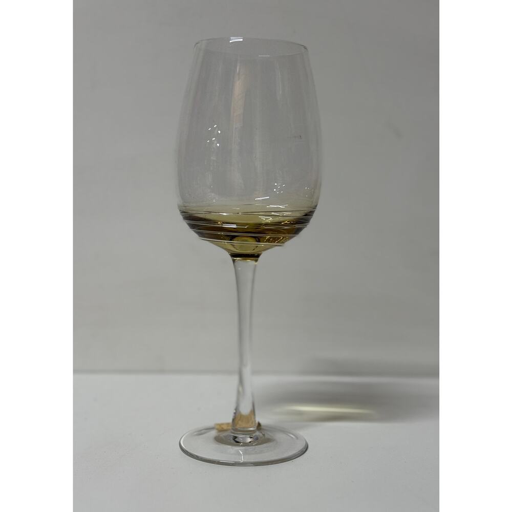 NWT Amber Swirl White Wine Goblet - Elegant Glassware KK508